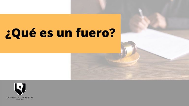¿Qué es fuero?