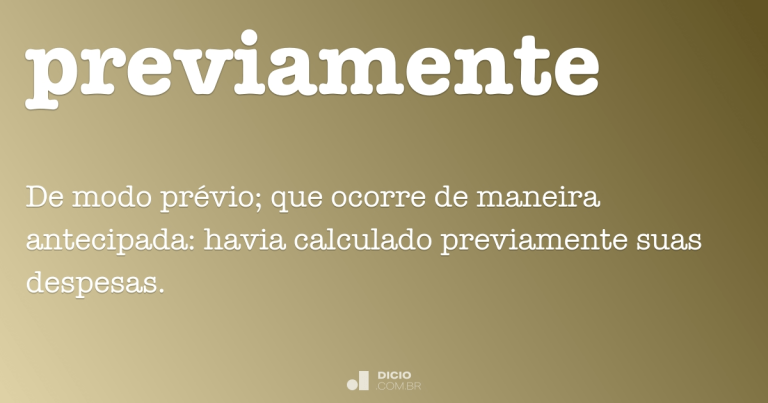 ¿Qué es previamente?